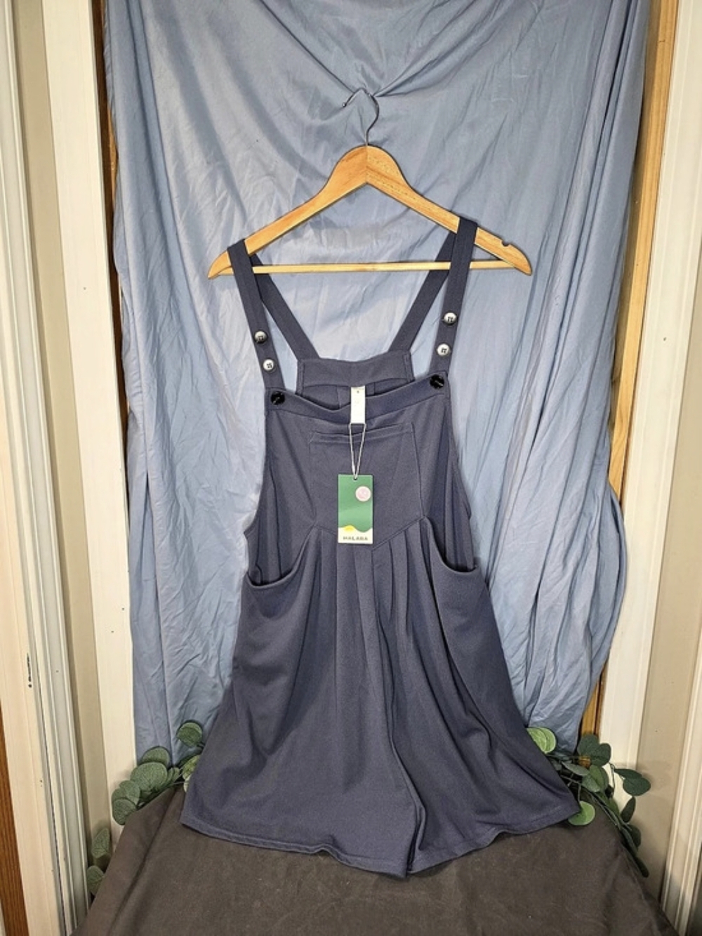 *BRAND NEW* Halara Maxi Shortalls Romper in Blue